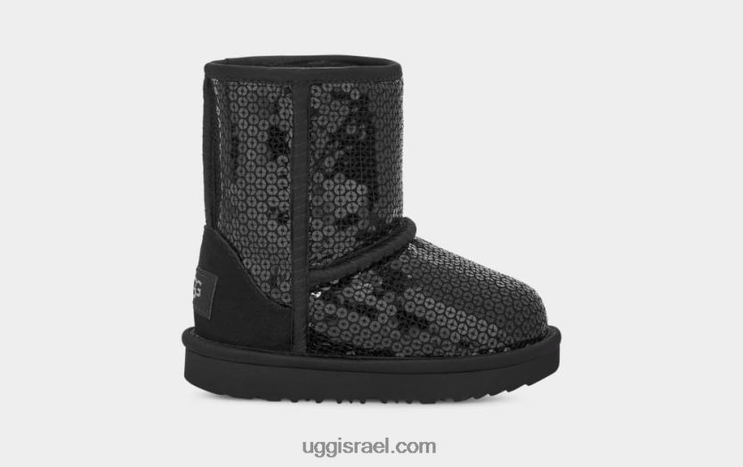 פאייטים שמנמנים קצרים קלאסיים פעוטות UGG VLDPRV2093 שָׁחוֹר