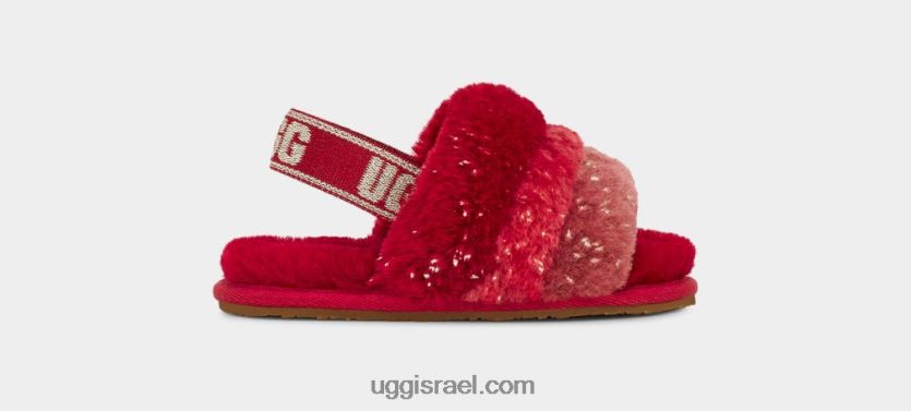 פלאף כן ניצוץ מתכתי פעוטות UGG VLDPRV320 מולטי אדום