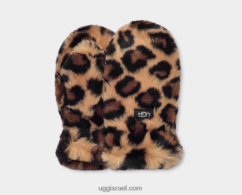 כפפת פרווה מלאכותית ילדים UGG VLDPRV1747 נקודתי טבעי