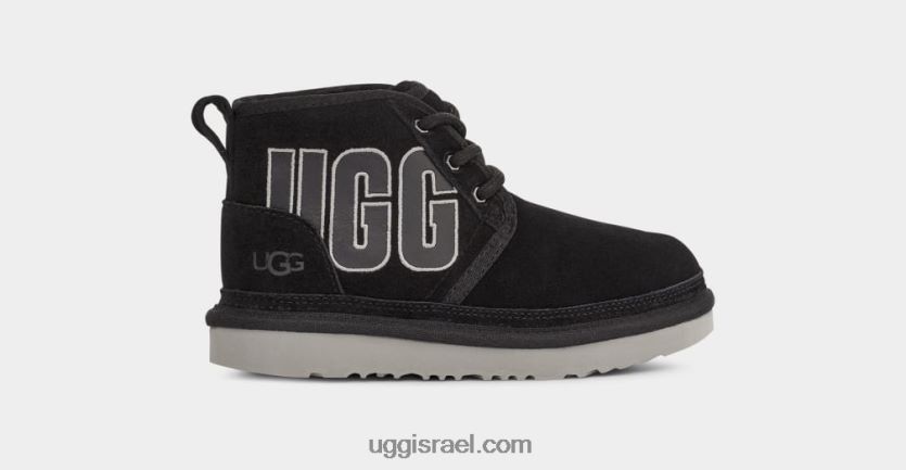 מתאר גרפי neumel ילדים UGG VLDPRV1775 זמש שחור/אפור