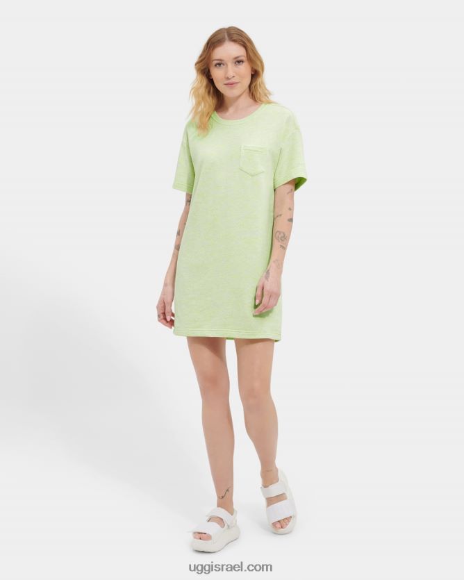 שמלת חולצת טריקו של נאדיה מלנג' נשים UGG VLDPRV1104 מלאנג' ניאון ירוק