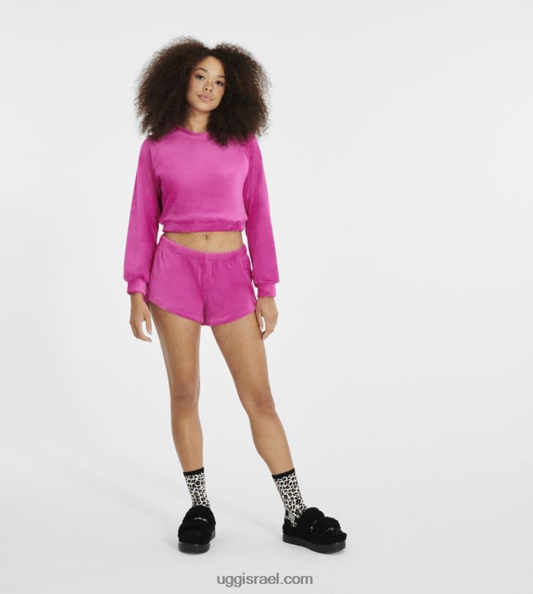 הנסלי קצר נשים UGG VLDPRV117 ורד סלע