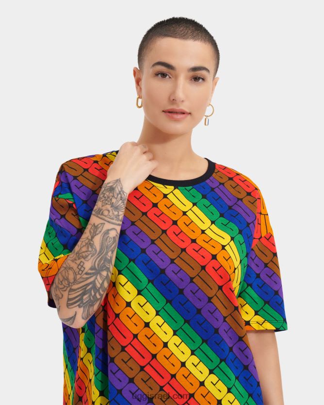 גאוות טי אוברסייז של טוני כל המגדר UGG VLDPRV1191 לוגו קשת