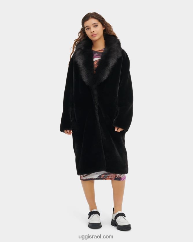 מעיל אודרי שרלינג נשים UGG VLDPRV163 שָׁחוֹר