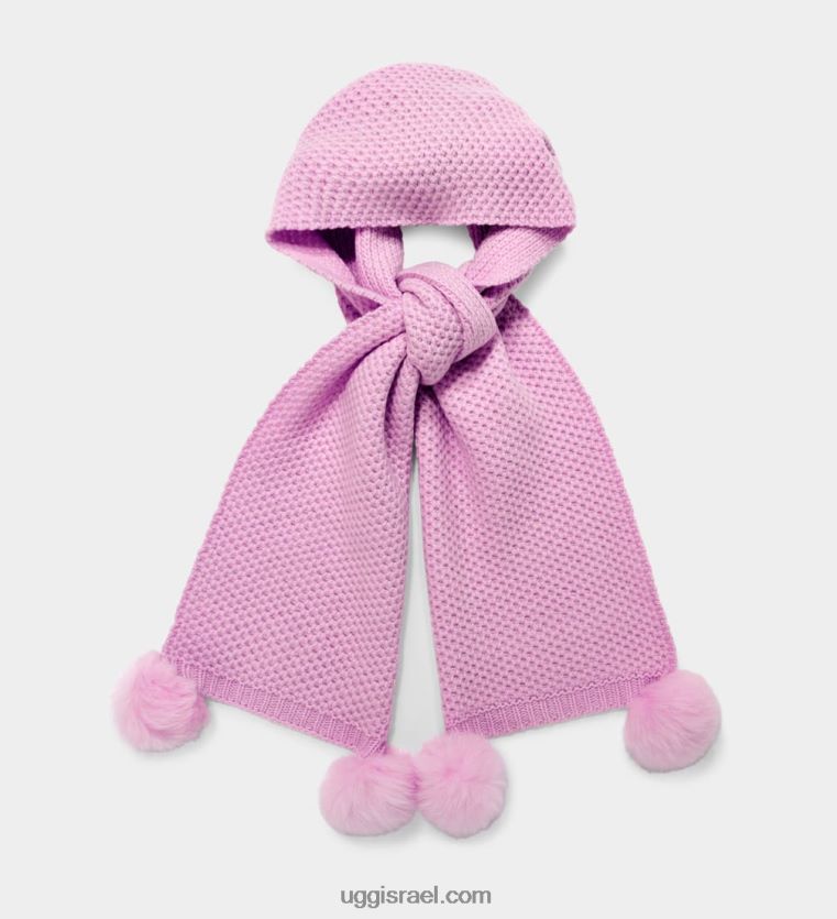 צעיף חלת דבש של איילין עם פום נשים UGG VLDPRV171 רוז קוורץ