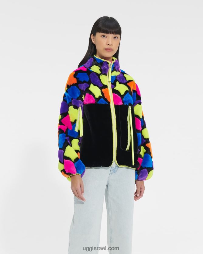 מרלן שרפה מעיל רב נשים UGG VLDPRV181 נקודות מסיבה שחורות