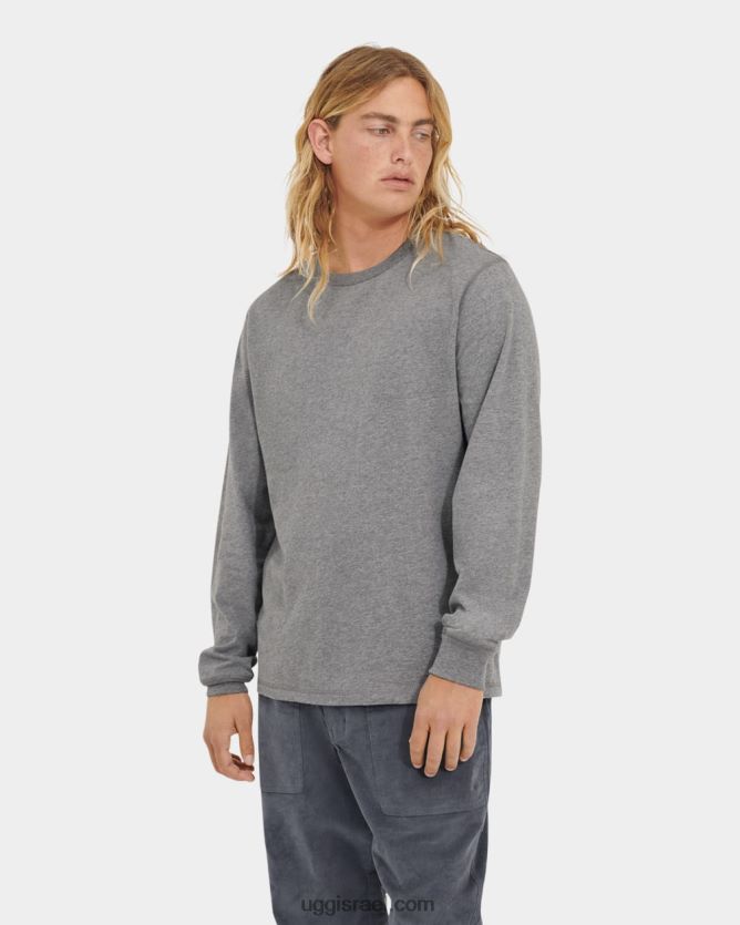 טי אוסטין עם שרוול ארוך גברים UGG VLDPRV1872 אברש אפור