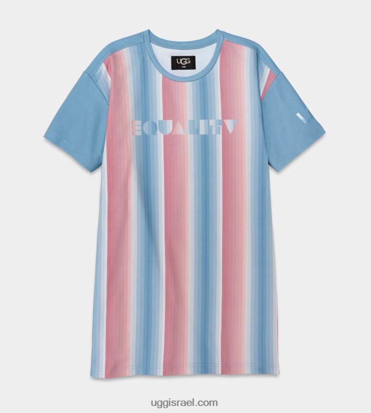 שמלת טריקו עם לוגו גאווה כל המגדר UGG VLDPRV2224 פסי גאווה