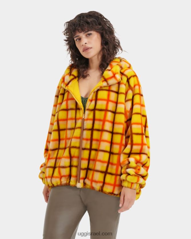 מעיל אולימפיה פאנק משובץ נשים UGG VLDPRV2274 פאנק משובץ קנרי