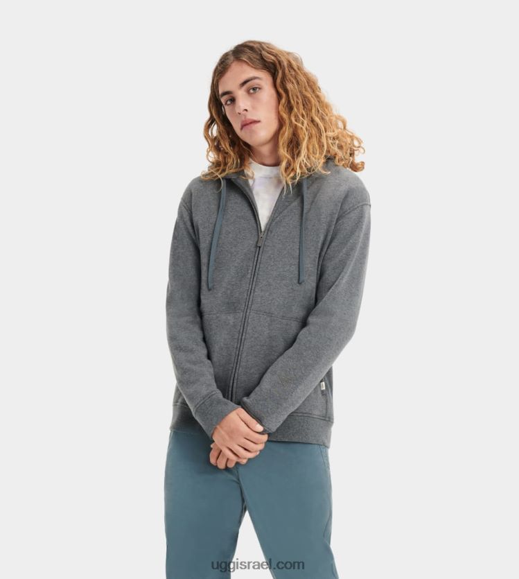קפוצ'ון עם רוכסן של גורדון גברים UGG VLDPRV2344 אברש פחם