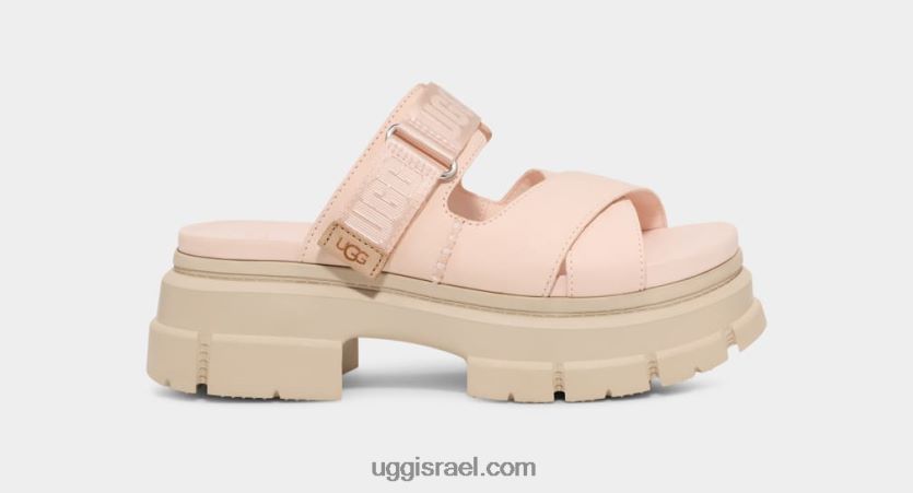 מגלשת אשטון נשים UGG VLDPRV463 בז' ורוד