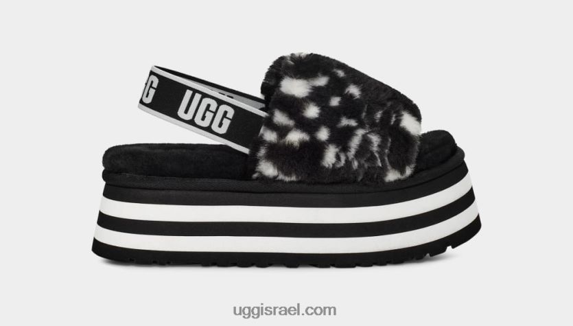 שקופית דיסקו נשים UGG VLDPRV51 לבן שחור