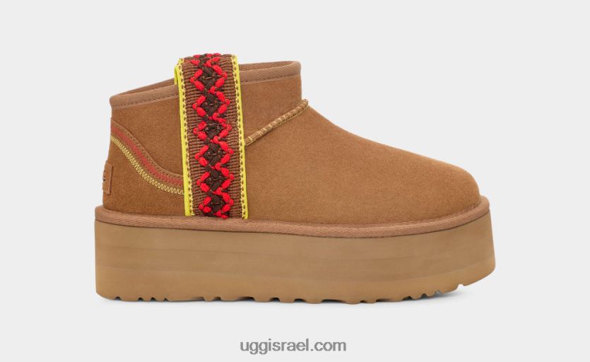 פלטפורמת צמה אולטרה מיני קלאסית נשים UGG VLDPRV656 עַרמוֹן