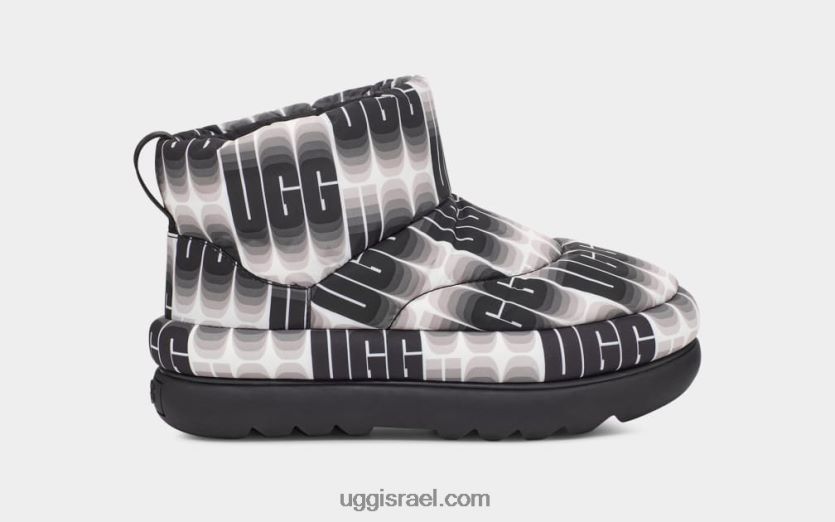 מיני קלאסי באורך גל מקסי נשים UGG VLDPRV697 לבן שחור