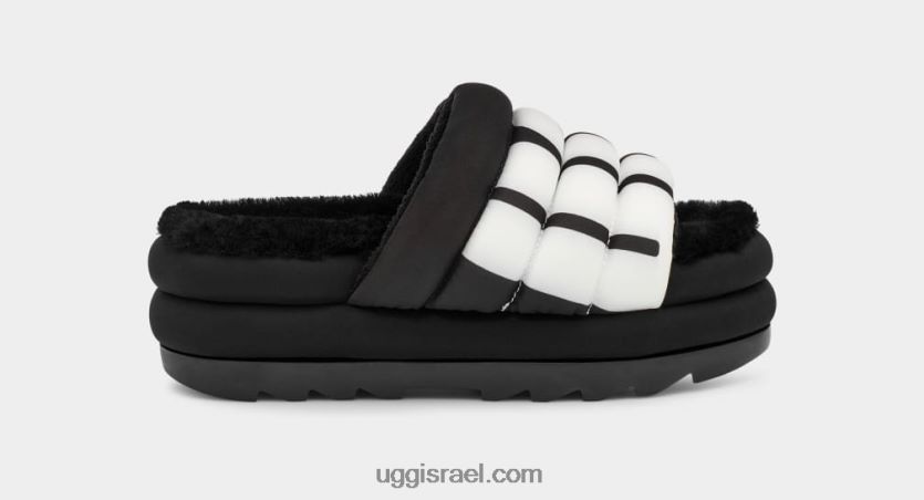 לוגו מקסי שקופיות נשים UGG VLDPRV706 שָׁחוֹר