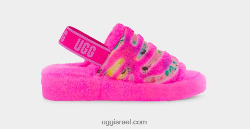 פלאף כן פרח נמר נשים UGG VLDPRV804 ורוד טפי