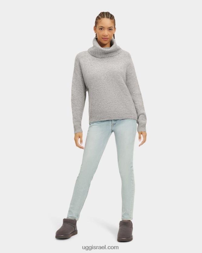 סוודר עם צווארון של לילה נשים UGG VLDPRV91 אברש אפור