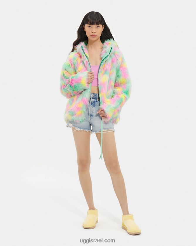 ציפורן מעיל פרווה מלאכותית הילה נשים UGG VLDPRV94 הילה לימון ליים