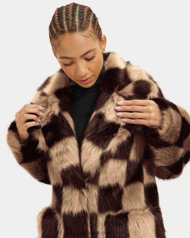 חידוש במעיל פרווה מלאכותית avaline נשים UGG VLDPRV177 המחאות