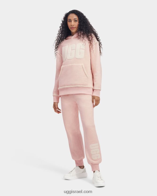 לוגו מכנסי פליסה מלוכדים של daylin נשים UGG VLDPRV1065 ערפל ורוד