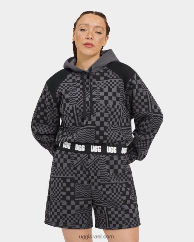 צ'קים קפוצ'ון קצוץ mallory נשים UGG VLDPRV1236 צ'קים פחם/שחור