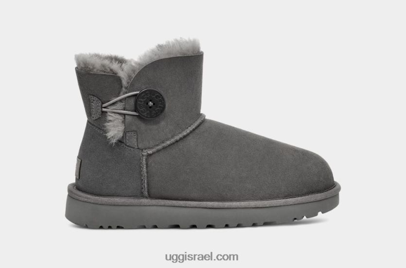 אתחול mini bailey button ii נשים UGG VLDPRV362 אפור