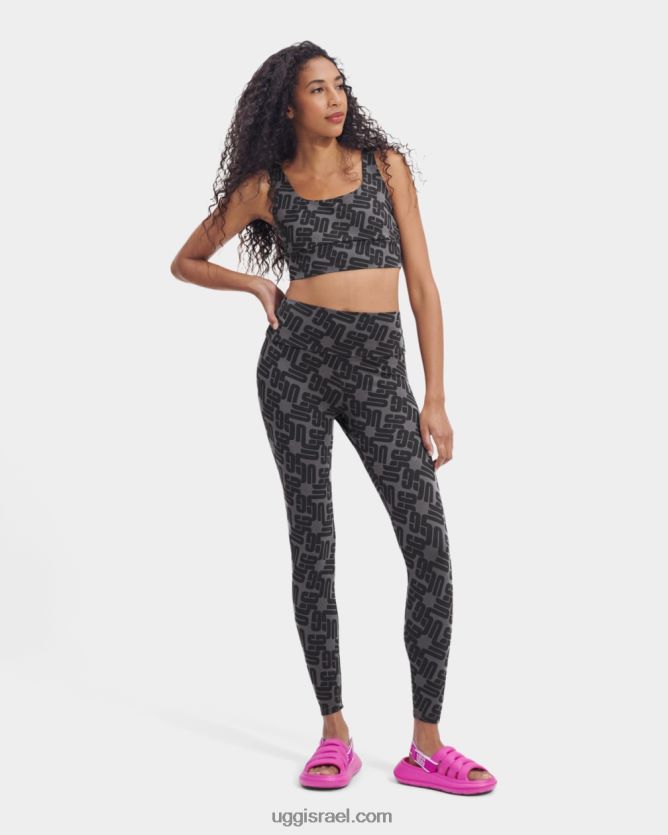 מונוגרמה של חותלות של saylor נשים UGG VLDPRV2056 מונוגרמה גרפית שחורה